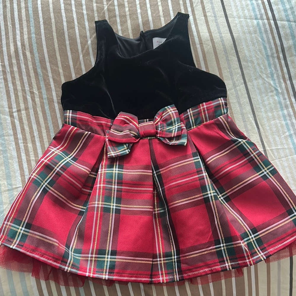 Plaid Dress with Bow